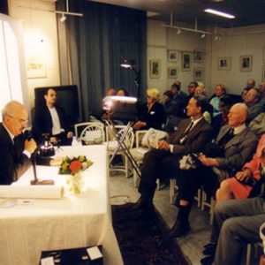 with Mr Lauer (the famous Egyptologist of Saqqara) attending one of my lectures in Paris
