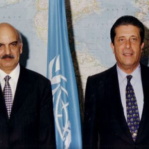 with Federico Mayor (UNESCO GM)
