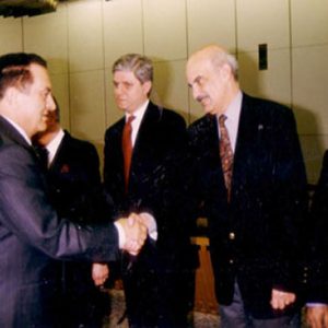 with President Mubarak
